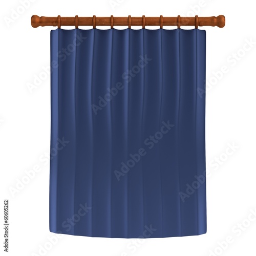 realistic 3d render of curtain