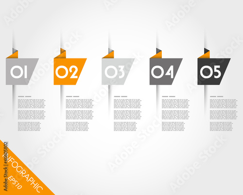 orange origami oblique stickers