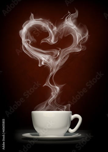 Coffee cup with steam