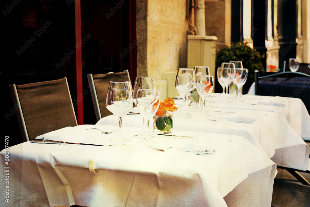 old-fashioned Cafe terrace old-fashioned Cafe terrace