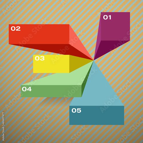 Vintage vector infographic for business project