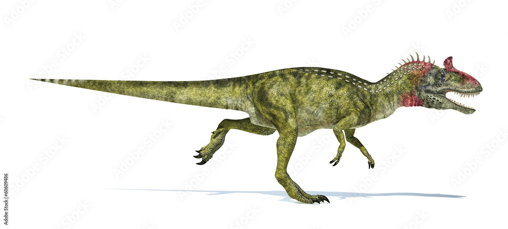 Cryolophosaurus dinosaur, photorealistic representation. Side vi Cryolophosaurus dinosaur, photorealistic representation. Side vi