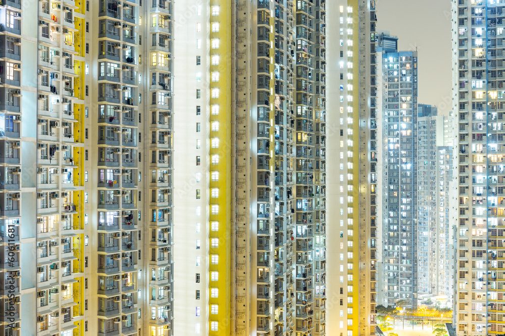 Exterior of residential building in Hong Kong Exterior of residential building in Hong Kong