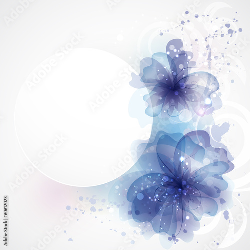 Card with flowers. Flower Background