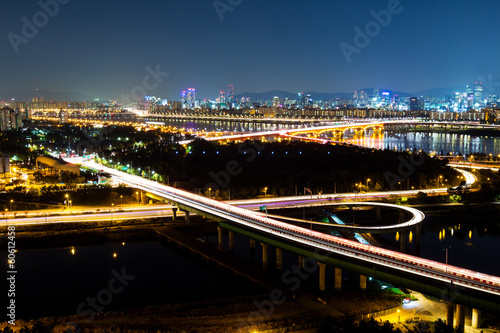 Seoul city at night