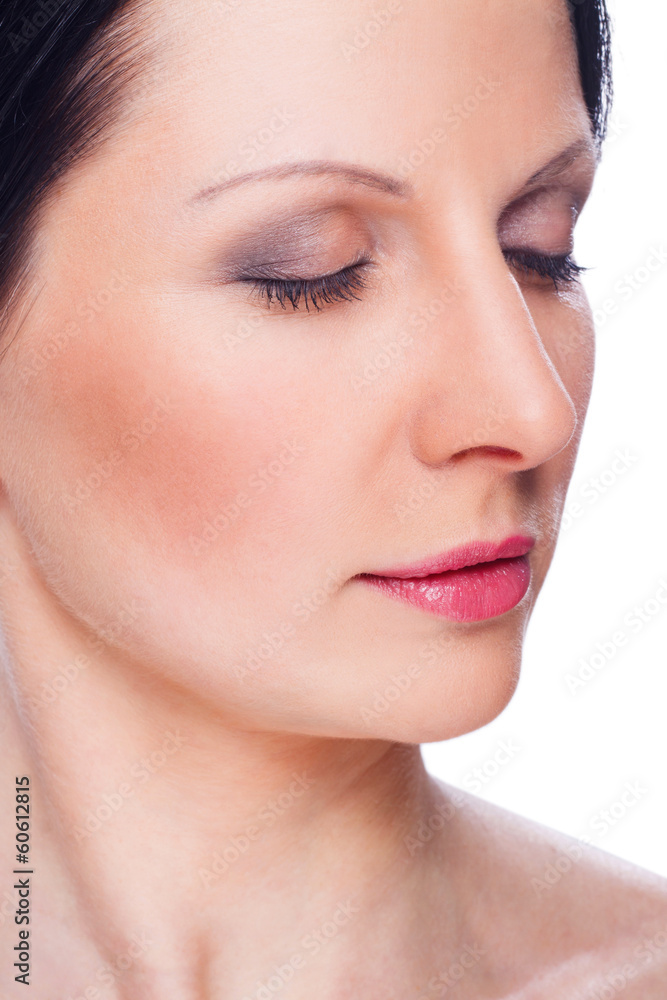 Beautiful face of woman with clean fresh skin Beautiful face of woman with clean fresh skin