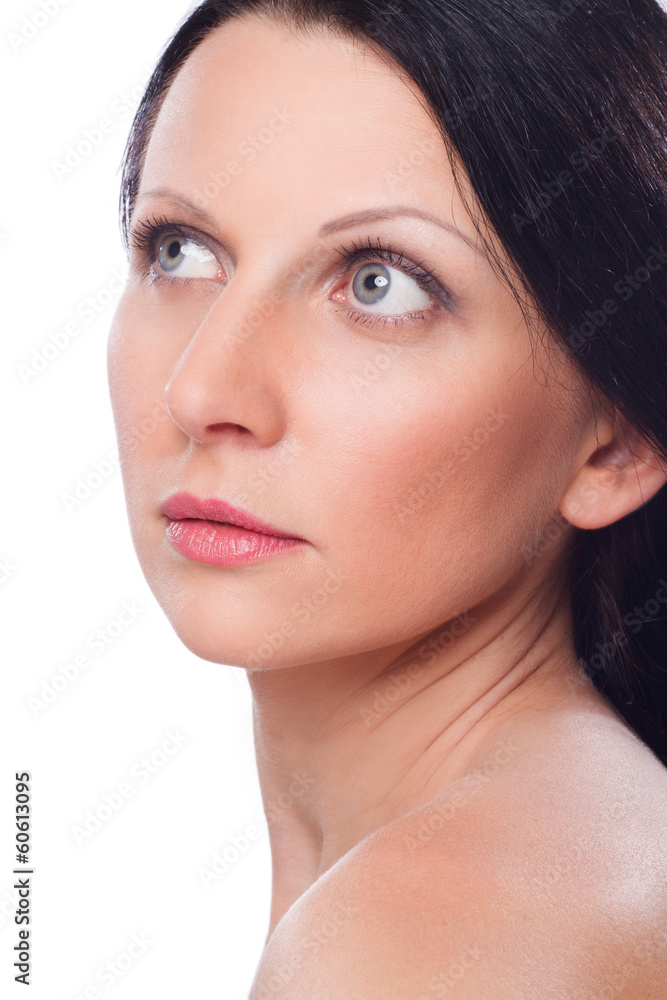 Beautiful face of woman with clean fresh skin Beautiful face of woman with clean fresh skin