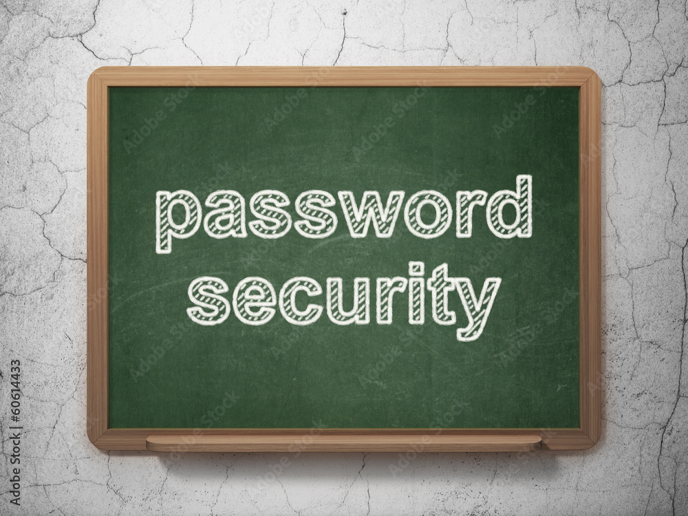 Fototapeta premium Privacy concept: Password Security on chalkboard background