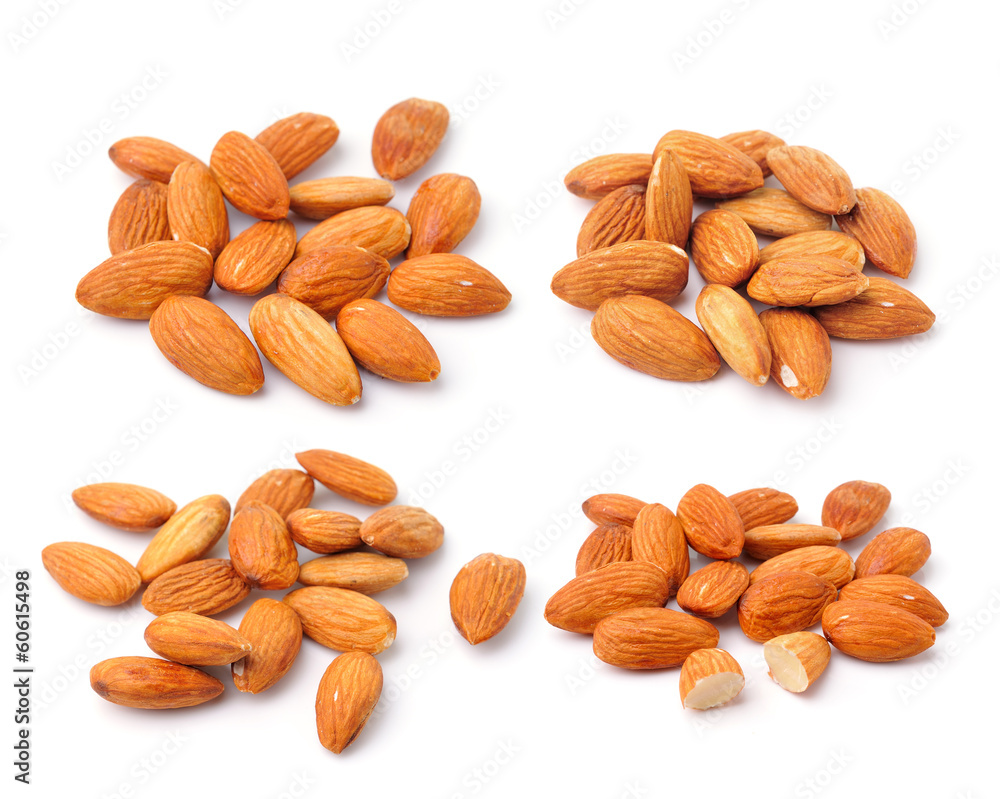 almond isolated on white background almond isolated on white background