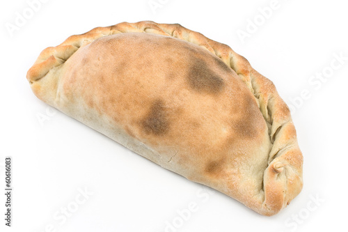 Traditional cornish pasty isolated on white