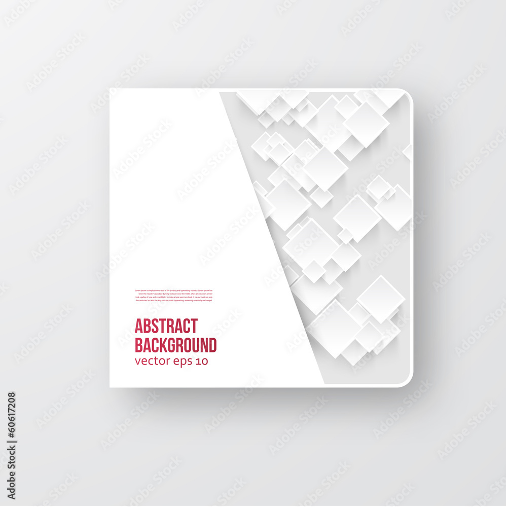 Obraz premium Vector Abstract background. Squares white and shadow