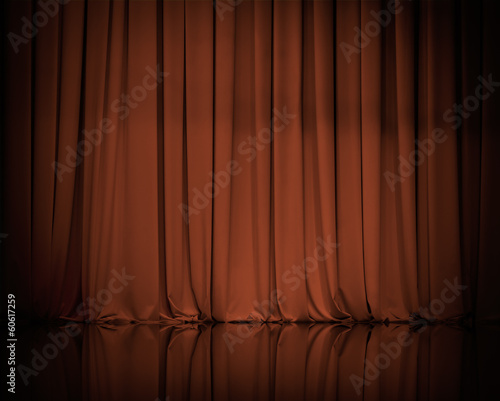 curtain or drapes brown background