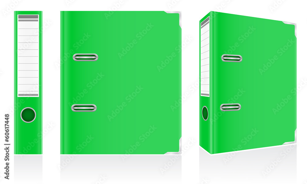 folder green binder metal rings for office vector illustration folder green binder metal rings for office vector illustration