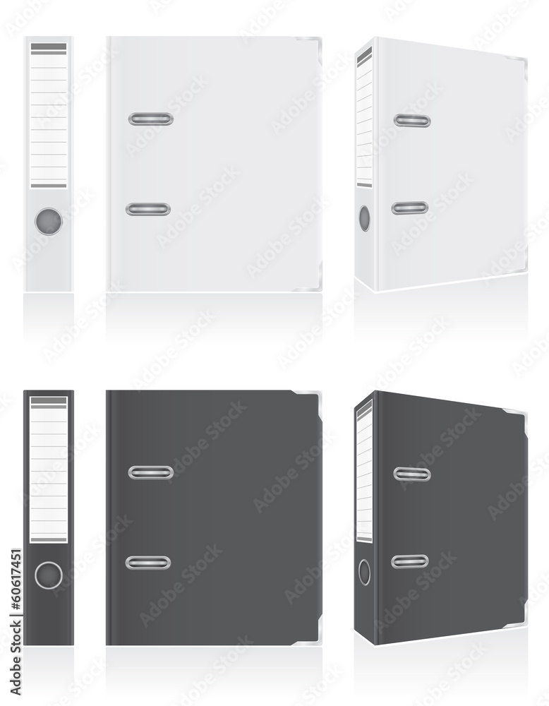 folder black and white binder metal rings for office vector illu folder black and white binder metal rings for office vector illu