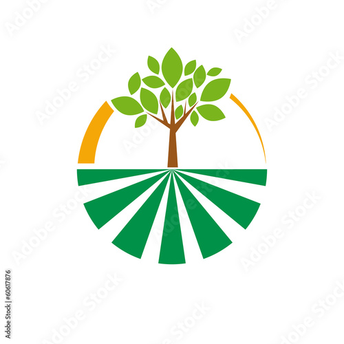 Vector Logo Organic farming, Greengrocer