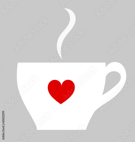 Coffee cup with heart