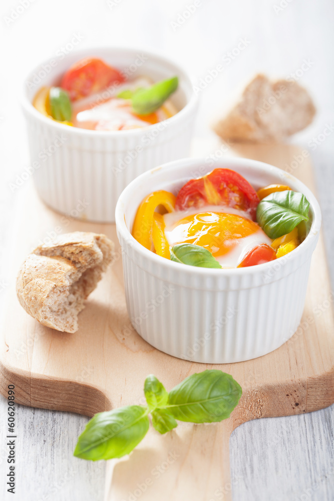 baked eggs with tomatoes and paprika baked eggs with tomatoes and paprika