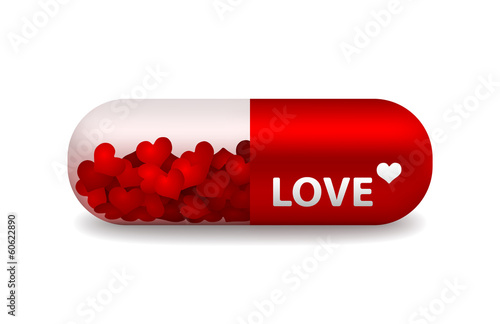 vector pill of love