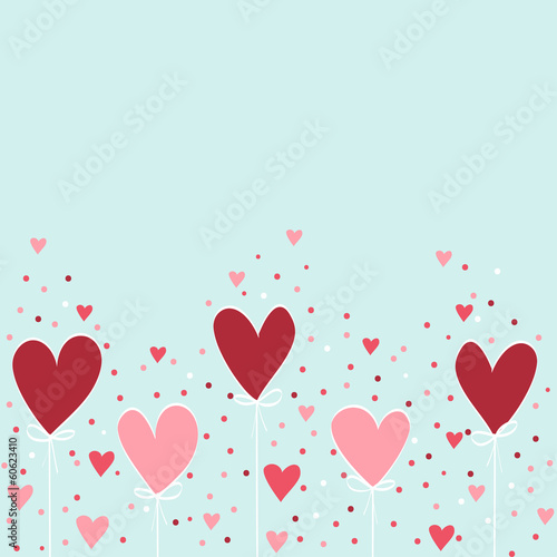 Valentine hand drawing background - vector illustration