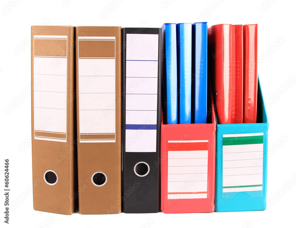 Document folders isolated on white Document folders isolated on white