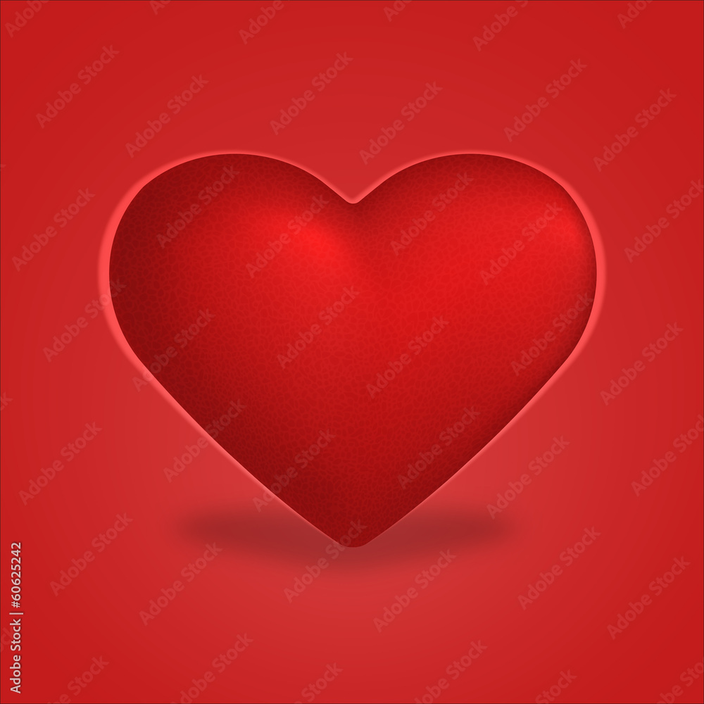 Red heart illustration isolated on red background. Red heart illustration isolated on red background.
