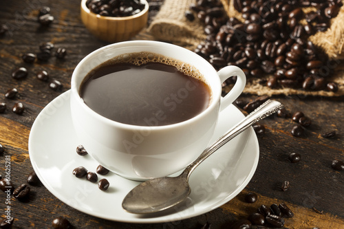 Hot Homemade Black Coffee Drink