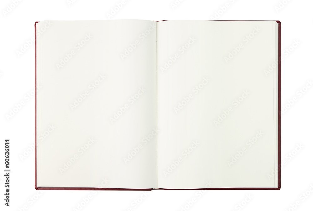 Opened blank book with clipping path Opened blank book with clipping path