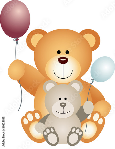 Teddy Bears with Balloons