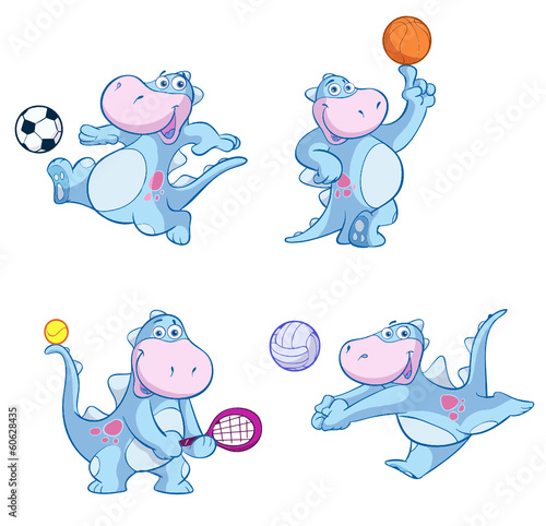cute dino sport set