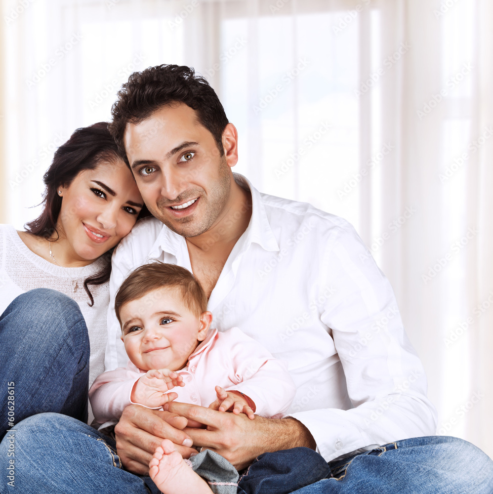 Happy family at home Happy family at home