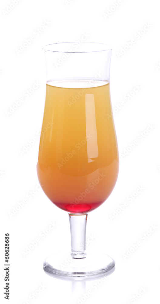 Glass of tasty cocktail isolated on white Glass of tasty cocktail isolated on white