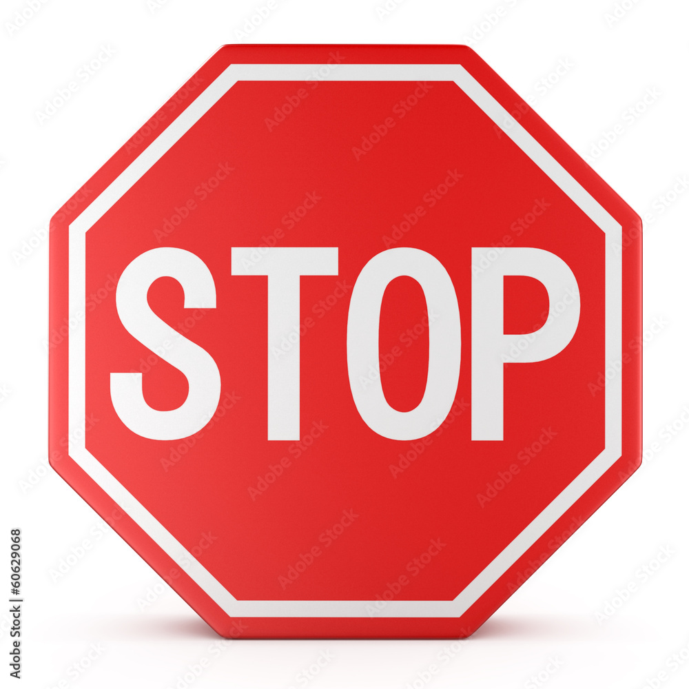 traffic sign stop, on white background traffic sign stop, on white background