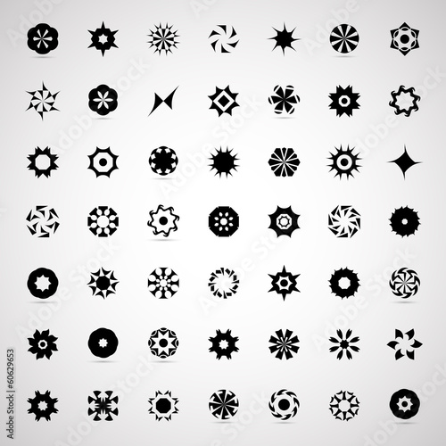 Unusual Icons Set - Isolated On Gray Background