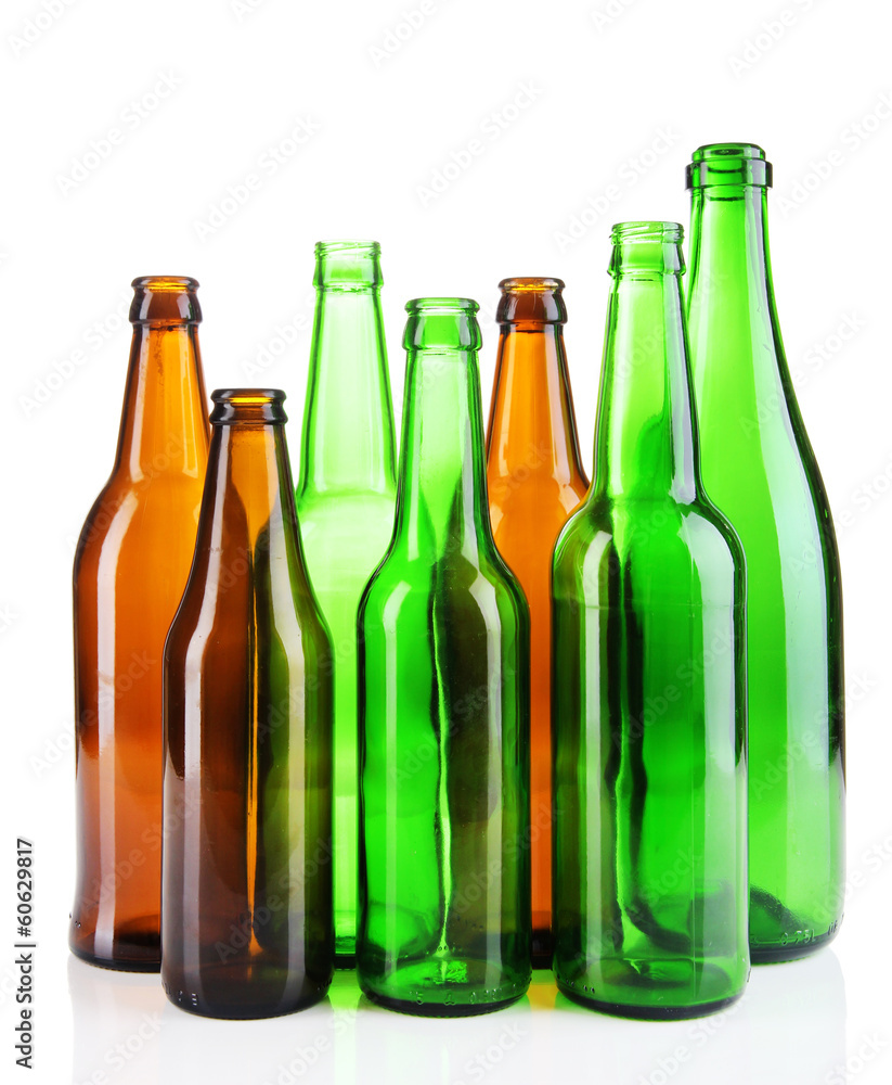 Glass bottles isolated on white Glass bottles isolated on white
