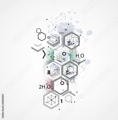 abstract chemical formula technology business background