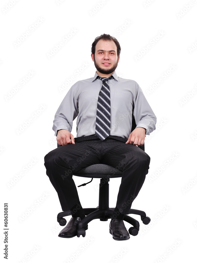 businessman sitting on chair businessman sitting on chair