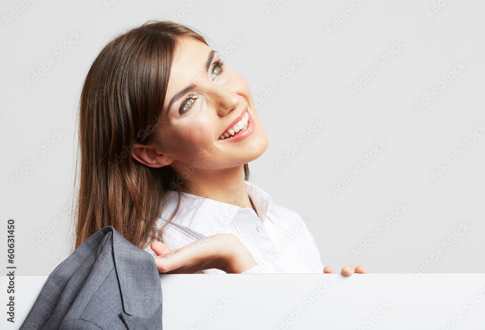 Business woman portrait isolated on white Business woman portrait isolated on white