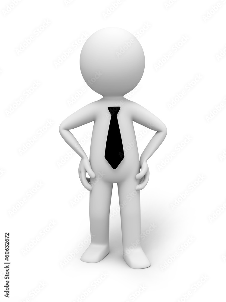 A 3D people a businessman A 3D people a businessman