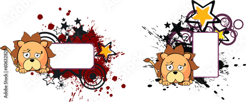 lion cartoon vector copyspace
