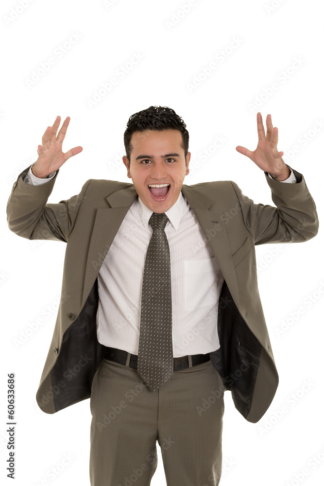 hispanic stressed businessman in suit hispanic stressed businessman in suit