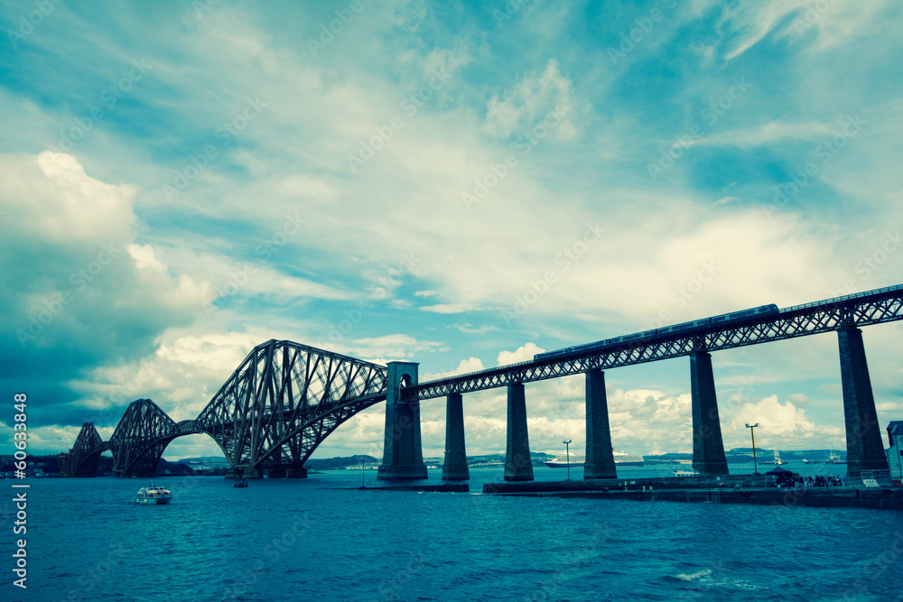 Forth railway bridge near Edinburgh Forth railway bridge near Edinburgh
