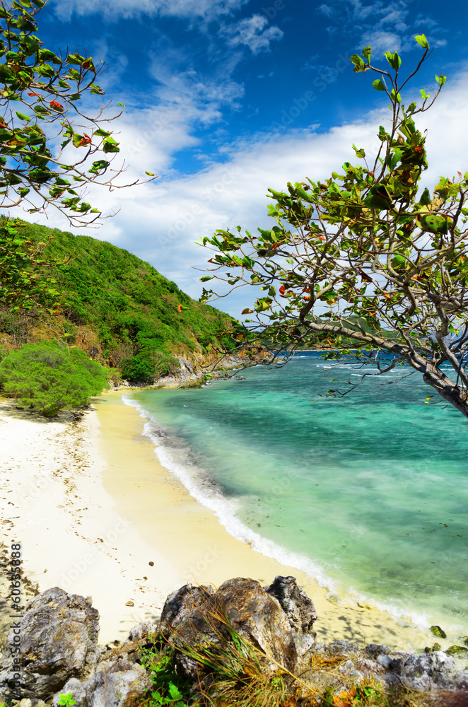 White sand beach. Malcapuya island, Philippines White sand beach. Malcapuya island, Philippines