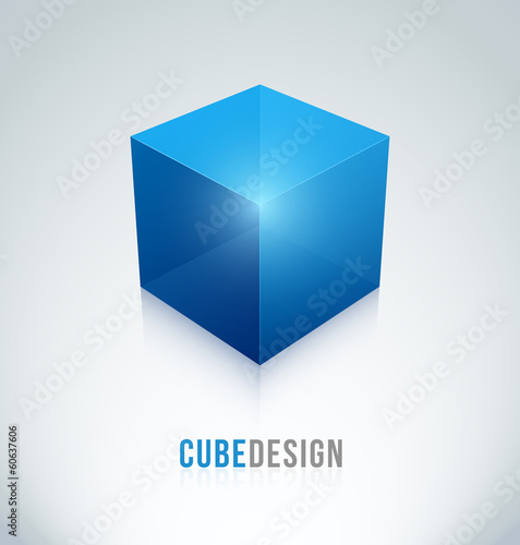 Obraz na płótnie logo cube w salonie