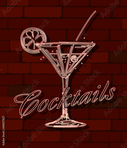 Cocktails neon sign