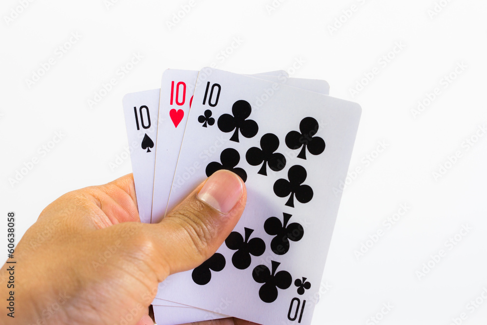 Obraz premium Playing cards - isolated on white background
