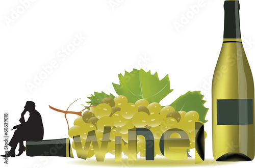 meditazione su una bottiglia di vino