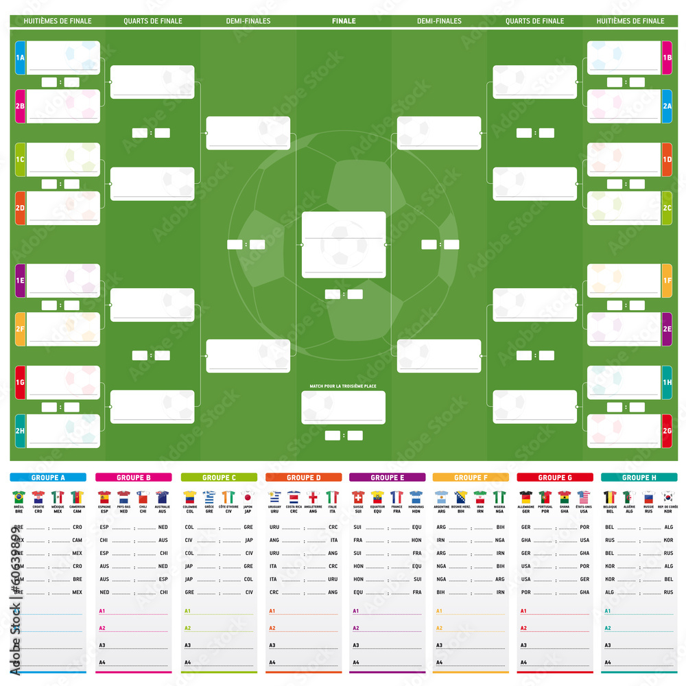 Naklejka premium Tableau des Matches