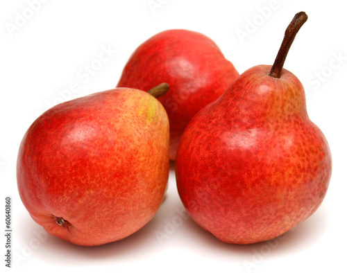 Three red pears