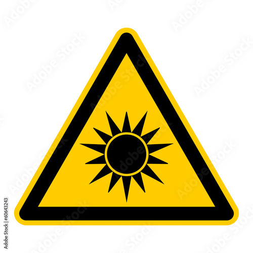 wso47 WarnSchildOrange - english warning sign: caution optical radiation - German Warnschild: Warnung vor optischer Strahlung - g455