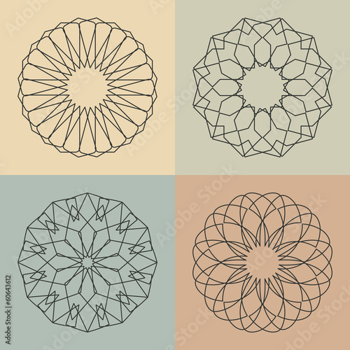 Guilloche vector elements.